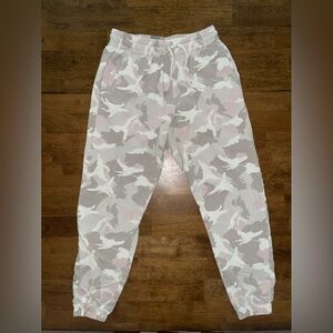 Light pink and beige Camouflage Sweat Pants